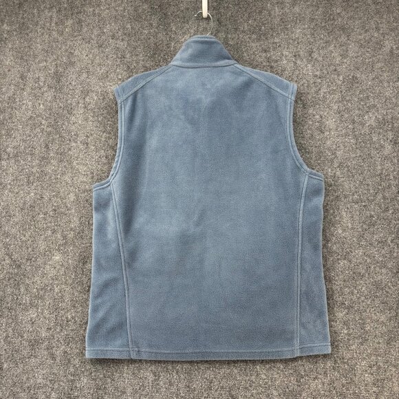 Columbia Mens Full-Zip Fleece Vest M Blue Sleeveless Lightweight Casual Hiking - Picture 3 of 10